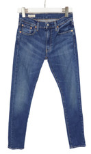 Levi's 519 Premium Big E Hommes Jeans W30 L31 Extrême Coupe Skinny Délavé Zippé