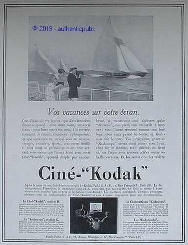 Publicite cine kodak kodascope - cine,
