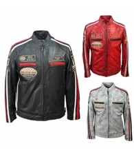 Veste Cuir De Nappa Patch