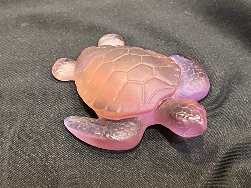 Tortue cristal daum signé - tortue,
