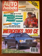AUTO HEBDO 30/09/1987; Essai Mercedes 300 CE/ GP d'Espagne/ Bugatti F 3000