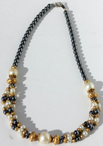 Collier vintage perles - en,