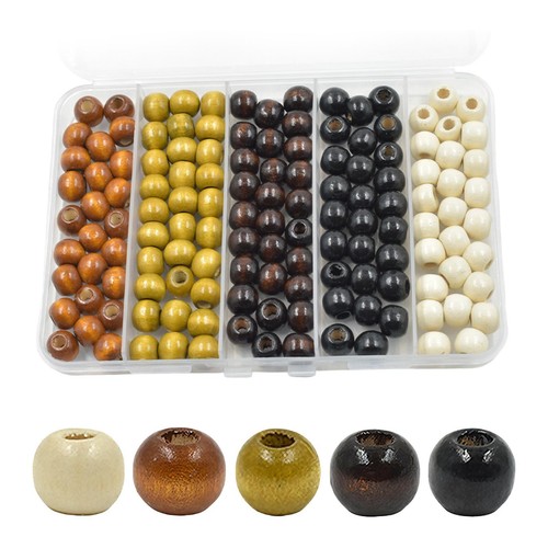 140 perles bois gros - 140,