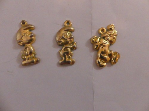 Feves metal dore pendentif - 3,