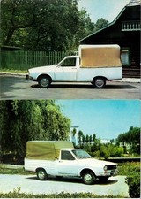 Carte postale publicitaire Dacia 1302 pick-up camioneta (Renault 12) - lot de 2