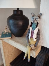 Poupée rétro chat sphynx