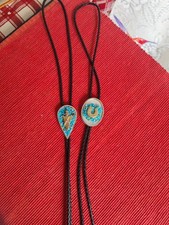 2 CRAVATES BOLO CUIRE WESTERN