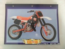 CARTE FICHE MOTO CZ 125 TYPE
