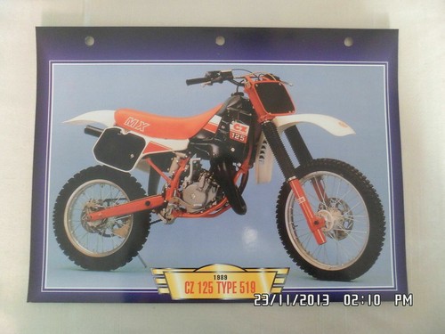Carte fiche moto - fiche, type