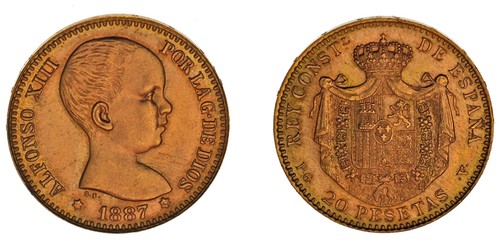 Gold pesetas oro - gold,