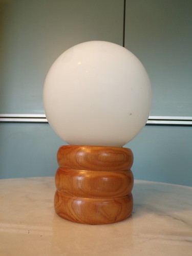 Lampe table boule pin - de,