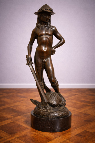 Sculpture bronze david et - en,