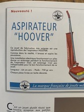 Jouet ancien rare aspirateur Hoover Joustra 1962 vintage CIJ JRD
