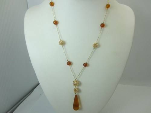 Collier chaîne perles - perles, de