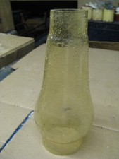 Verre de lampe à pétrole - verre " craquelé " et coloré d'origine.