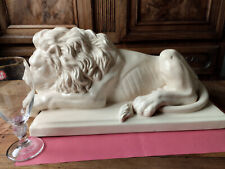 Céramique L&V Céram Longwy Lion sur terrasse