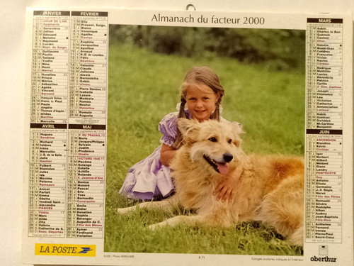 Calendrier des postes - calendrier,