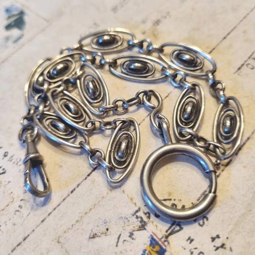Chaine montre xixe argent - de,