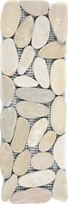 Galets Blanc Pebble Bordure Découpée Crème Blanc WBBor-SK1202
