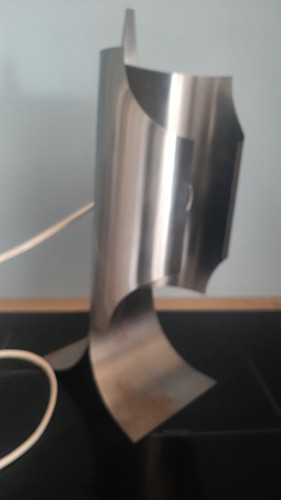 Acier brossé lampe - brossé, 70's