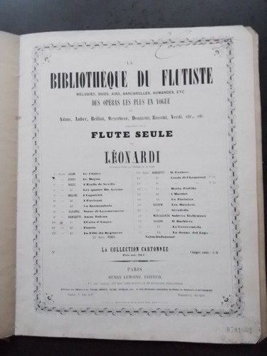Partition ancienne flute solo - flute,