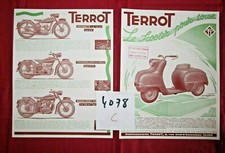 N°4078 C / TERROT prospectus Scooter + 350 cc HCTL .500 cc RGST 125 cc ETD 1952 