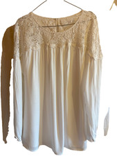 PROMOD blouse tunique blanche brodée taille 44