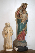 Ancienne Statue Plâtre Sainte