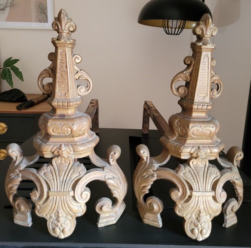 Paire chenets anciens - , camion