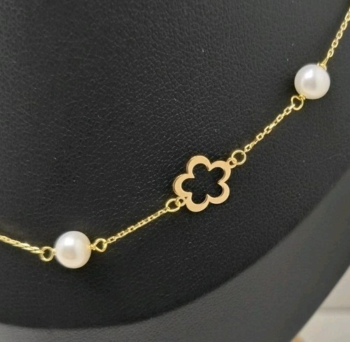 Collier 18k 750 mls perles - collier, or