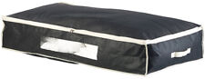 Housse de rangement 86 L pour dessous de lit avec fenêtre transparente - Noir -