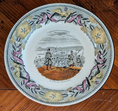 Assiette polychrome marche - polychrome, "marche