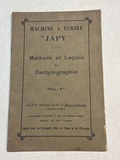 Machine a écrire "Japy" Méthode et Leçons de Dactylographie | Bon état