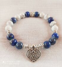 Bracelet en pierre naturelle lapiz Lazuli, hwolite. Aide à la perte de poids