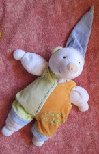 Doudou Nounours en pyjama et bonnet de nuit "Doudou et Compagnie" L 30cm