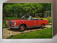 Ancien puzzle publicitaire MERCEDES Cabriolet 220 SE DYMA Paris