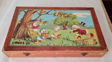 6 Puzzles anciens Walt Disney forme cubique dans sa boîte d'origine.