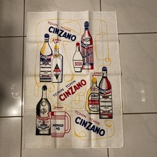 TORCHON ANCIEN PUBLICITAIRE CINZANO PERNOD 45