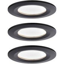Paulmann 94473 Luminaire à LED encastrable jeu de 3 LED 18 W noir (mat)