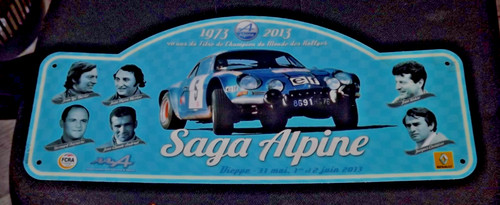 Plaque rallye 2013 saga - rallye,