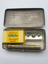 ANCIEN RASOIR GILETTE AVEC 10 LAMES + LA BOITE 