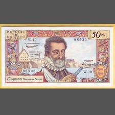 BILLET FRANÇAIS - 50 NF Henri IV - 05. 03. 1959 - état SUP