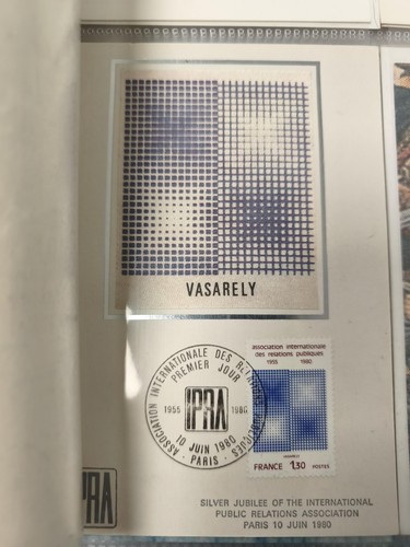 Ancien timbre fdc vasarely - ancien,