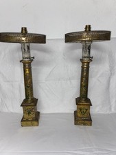 Paire de lampes Quinquet en