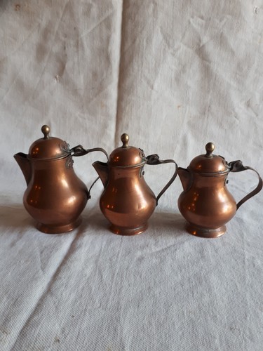 Petits pots lait cuivre - petits, à