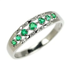 Bague en platine 900 sertie