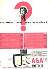 publicité Advertising  0223 1960   Aga Rosières avez-vous testé votre gazinière