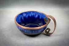 Coupe Art Nouveau A. Villien faïence & fer forgé, Marquise de Sévigné Circa 1910