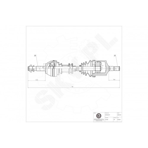 Arbre transmission cardan - arbre,