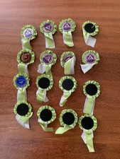 16 Flos De Concours équitation cocarde Hippique 7cm De Diamètre